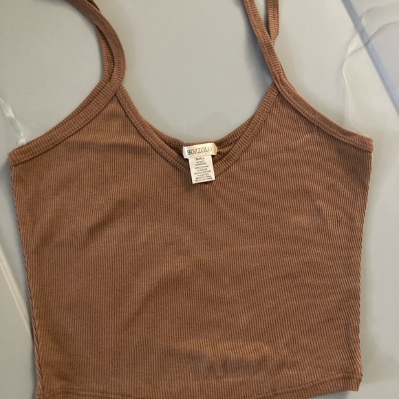 Brown crop tank top - Picture 4 of 4
